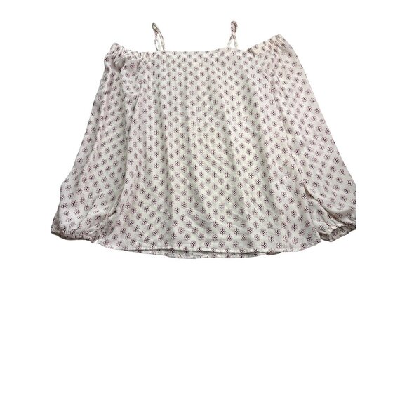 Pleione Off The Shoulder Blouse Top S Spaghetti Straps Multicolor Semi Sheer - Picture 3 of 6